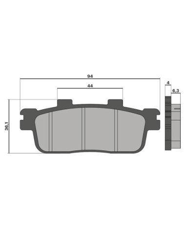 PASTILLA FRENO MALOSSI BRAKE PADS KYMCO DOWNTOWN