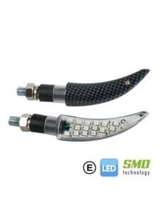 INTERMITENTES CON LED LAMPA KATANA 12V CARBON