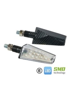 INTERMITENTES CON LED LAMPA DUKE 12V CARBON