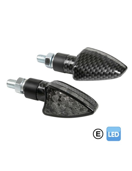 INTERMITENTES CON LED LAMPA ARROW-2 12V CARBON