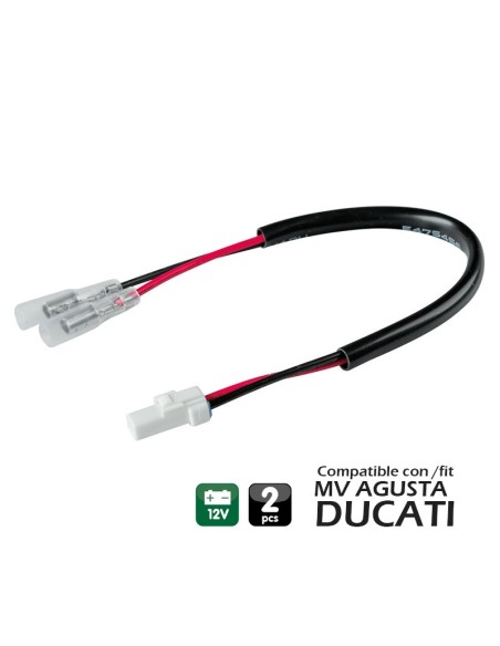 CONECTORES PARA INTERMITENTES LAMPA (2 UDS) COMPATIBLE PARA MV AGUSTA / DUCATI (TYPE 1)