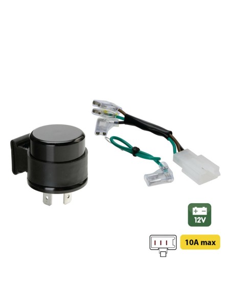 INTERMITENCIA ELECTRÓNICA LAMPA FLASHER 3 PIN PLUG & PLAY 12V 10A