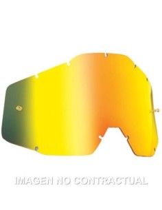 FMF POWERBOMB/POWERCORE YOUTH (JUNIOR) REPLACEMENT - SHEET MIRROR GOLD LENS