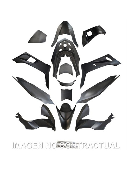 KIT PLASTICOS HERT HONDA PCX 125 14 PIEZAS NEGRO