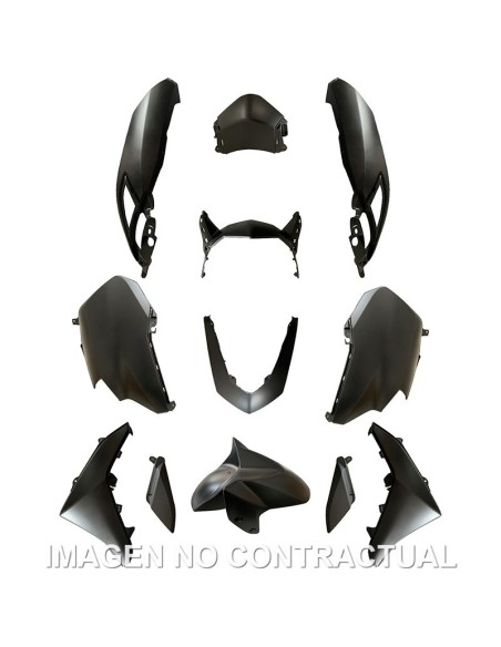 KIT PLASTICOS HERT YAMAHA N-MAX 125 11 PZAS GRIS MATE METALIZADO