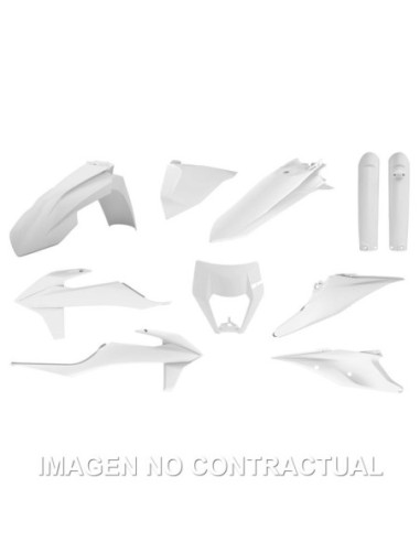 Kit completo de plásticos Polisport para KTM EXC/EXC-F (20/23) color blanco (enduro)