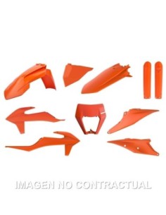 Kit completo de plásticos Polisport para KTM EXC/EXC-F (20-23) color naranja (enduro)