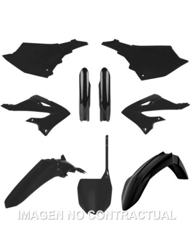 Kit completo de plásticos Polisport de restyling para Yamaha YZ125/250(22/24) color negro (MX)