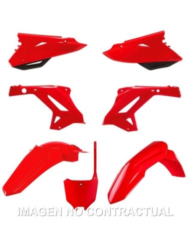 Kit completo de plásticos Polisport para Honda restyling CR125/250(02/07) CRF(22) style color rojo (MX)