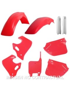 Kit completo de plásticos Polisport para Honda CR 125(93/94)/CR250(92/94) color rojo - blanco (MX)
