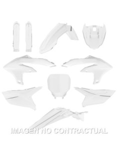Kit completo de plásticos Polisport para Yamaha YZ450F(23/24) YZ250F(23) color blanco (MX)