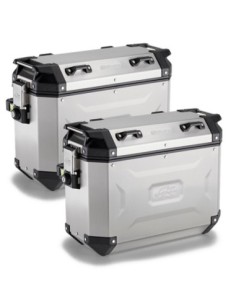 MALETAS KAPPA MKCAM-SIDE L  37SX/33DX (33L SCANTONATA) K'VOGAYER ALUMINIO NATURAL Monokey Cam Side System