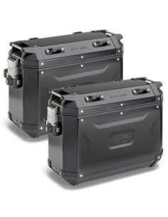 MALETAS KAPPA MKCAM-SIDE L 37SX/33DX (33L SCANTONATA) K'VOYAGER ALUMINIO BLACK LINE Monokey Cam Side System