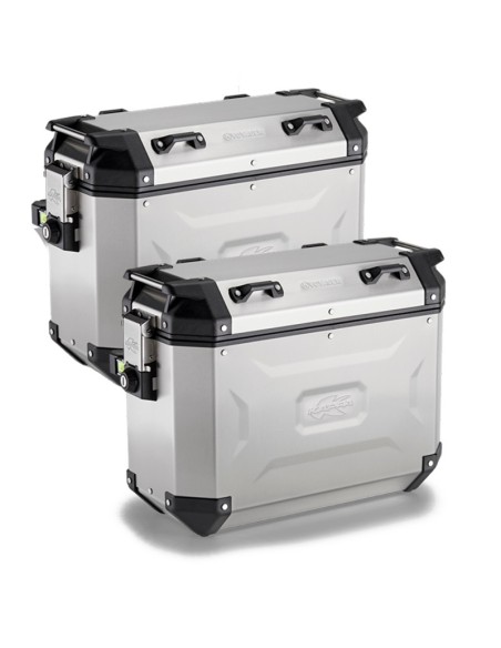 MALETAS KAPPA MKCAM-SIDE 37L K' VOYAGER ALUMINIO NATURAL Monokey Cam Side System