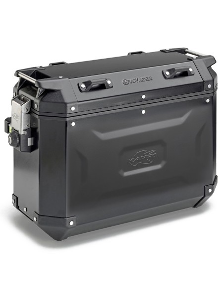 MALETA KAPPA MKCAM-SIDE 37L K' VOYAGER ALUMINIO BLACK LINE SX Monokey Cam Side System
