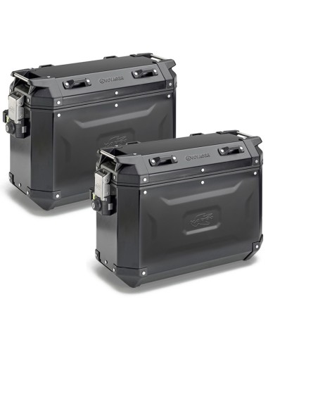 MALETAS KAPPA MKCAM-SIDE 37L K' VOYAGER ALUMINIO BLACK LINE Monokey Cam Side System