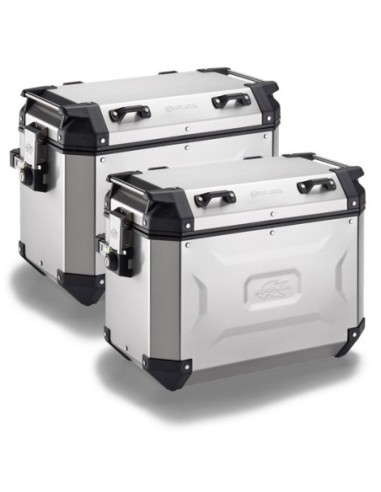 MALETAS KAPPA MKCAM-SIDE L  48SX/37DX K'VOGAYER ALUMINIO NATURAL Monokey Cam Side System