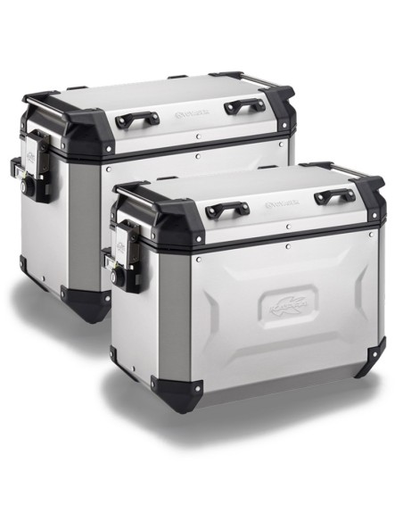 MALETAS KAPPA MKCAM-SIDE L  48SX/37DX K'VOGAYER ALUMINIO NATURAL Monokey Cam Side System