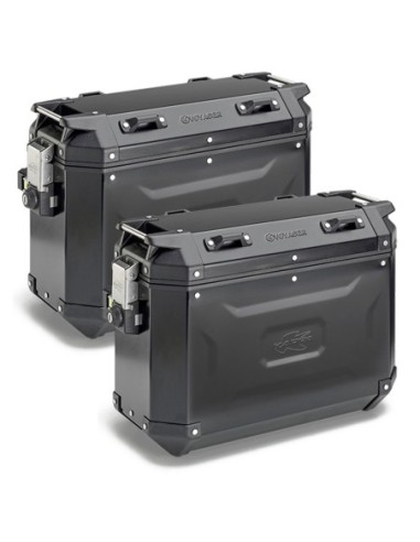 MALETAS KAPPA MKCAM-SIDE L 48SX/37DX K'VOGAYER ALUMINIO BLACK LINE Monokey Cam Side System