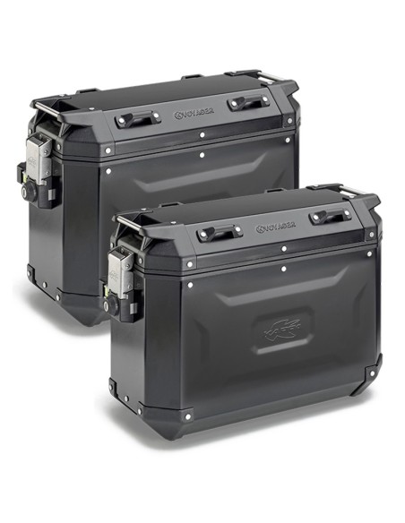 MALETAS KAPPA MKCAM-SIDE 48L K' VOYAGER ALUMINIO BLACK LINE Monokey Cam Side System