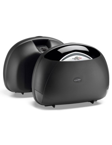 MALETAS KAPPA LATERALES MK 40 LTS  K40 NEGRO BASE/N MONOKEY