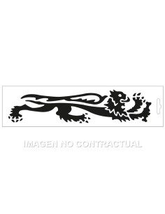 Adhesivo León Malossi Negro Derecho 16,60 cm