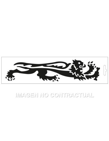 Adhesivo León Malossi Negro Derecho 16,60 cm