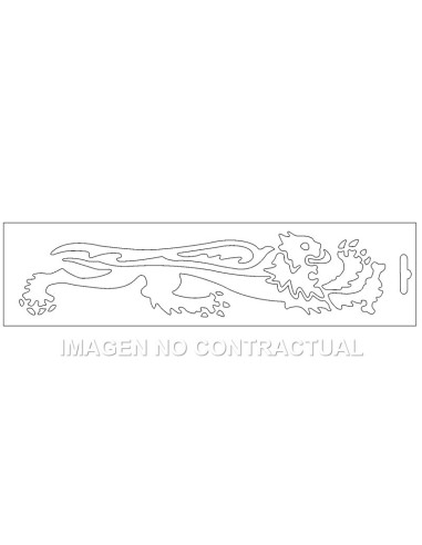 Adhesivo León Malossi Blanco Derecho 16,6 cm