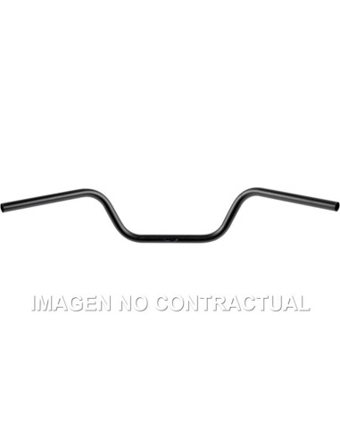 Manillar TRW acero 22 mm Touring Low negro