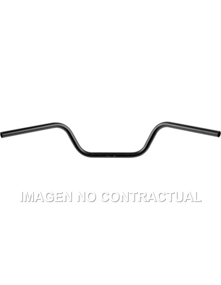 Manillar TRW acero 22 mm Touring Low negro