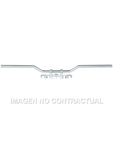 Manillar TRW acero 22 mm Speedfighter plateado