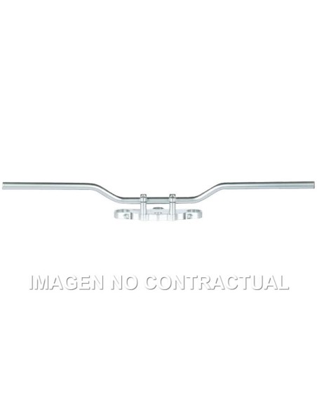 Manillar TRW acero 22 mm Speedfighter plateado