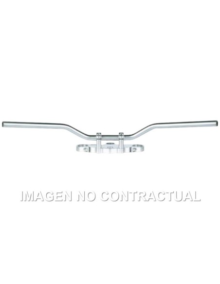 Manillar TRW acero 22 mm Superbike Confort plateado