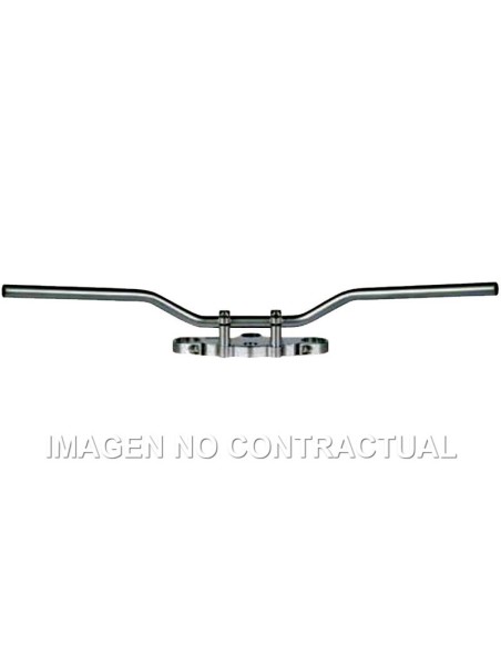 Manillar TRW acero 22 mm Superbike Confort cromado