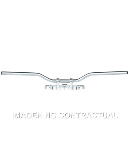 Manillar TRW acero 22 mm Superbike Elegance plateado
