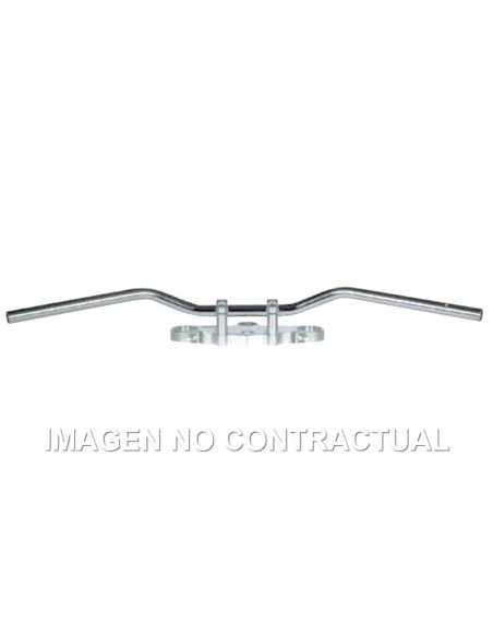 Manillar TRW acero 22 mm Superbike Sportive plateado