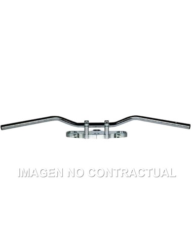 Manillar TRW acero 22 mm Superbike Sportive cromado