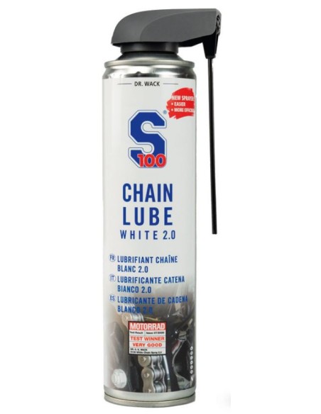 SPRAY PARA CADENA BLANCO 2.0 S100 (400 ML) CON DOBLE DOSIFICADOR