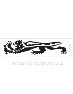 Adhesivo Leon Malossi Negro lado izquierdo