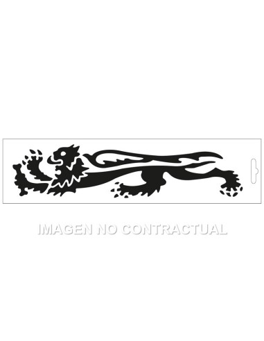 Adhesivo Leon Malossi Negro lado izquierdo
