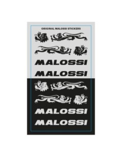 HOJA MINI ADHESIVOS MALOSSI PLATA / NEGRO