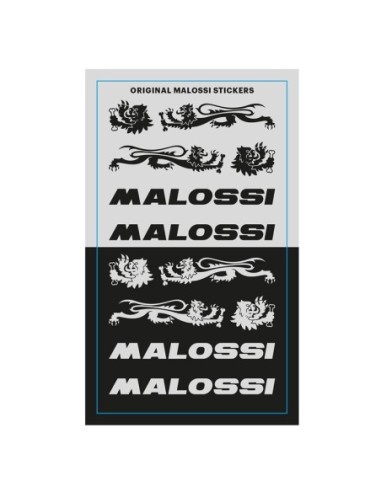 HOJA MINI ADHESIVOS MALOSSI PLATA / NEGRO