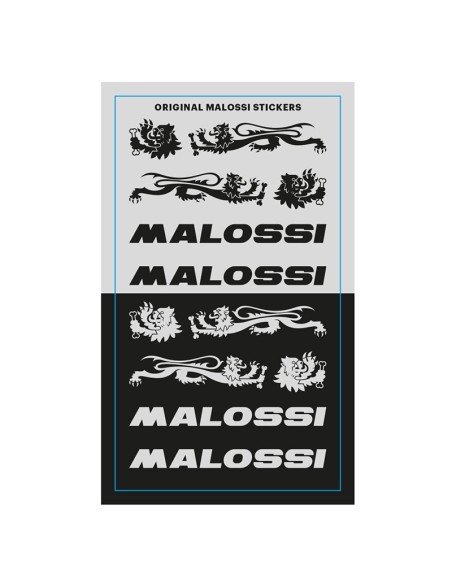 HOJA MINI ADHESIVOS MALOSSI PLATA / NEGRO