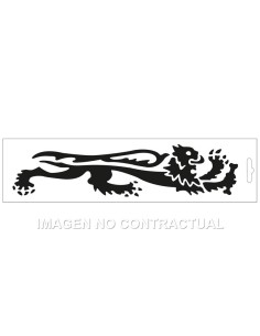 Adhesivo León Malossi Negro Derecho 24 cm