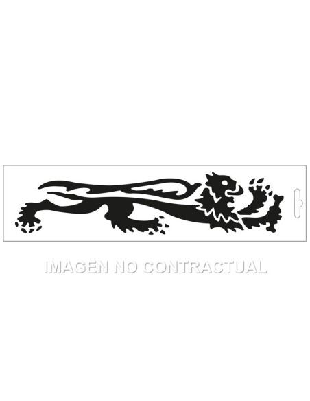 Adhesivo León Malossi Negro Derecho 24 cm