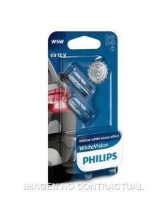 lampara philips todo cristal w5w white vision 12v 2012961bv