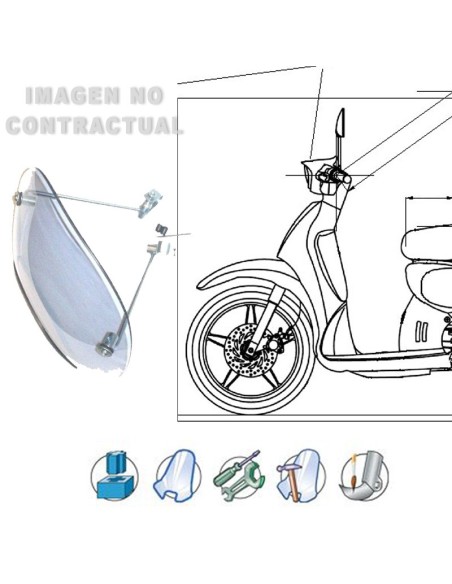 Anclajes Completos Malaguti Ciak 50, 100