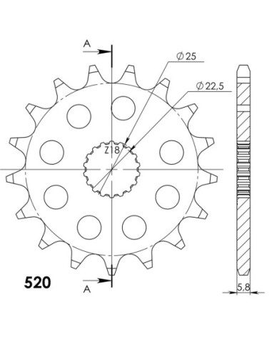 Piñón Supersprox Triumph 520 x 17
