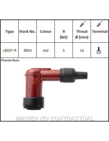 Pipa de Bujía NGK LB05FR