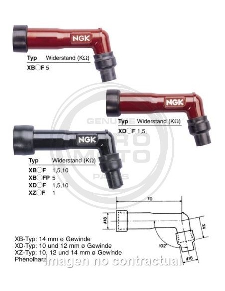 Pipa de Bujía NGK XB05F
